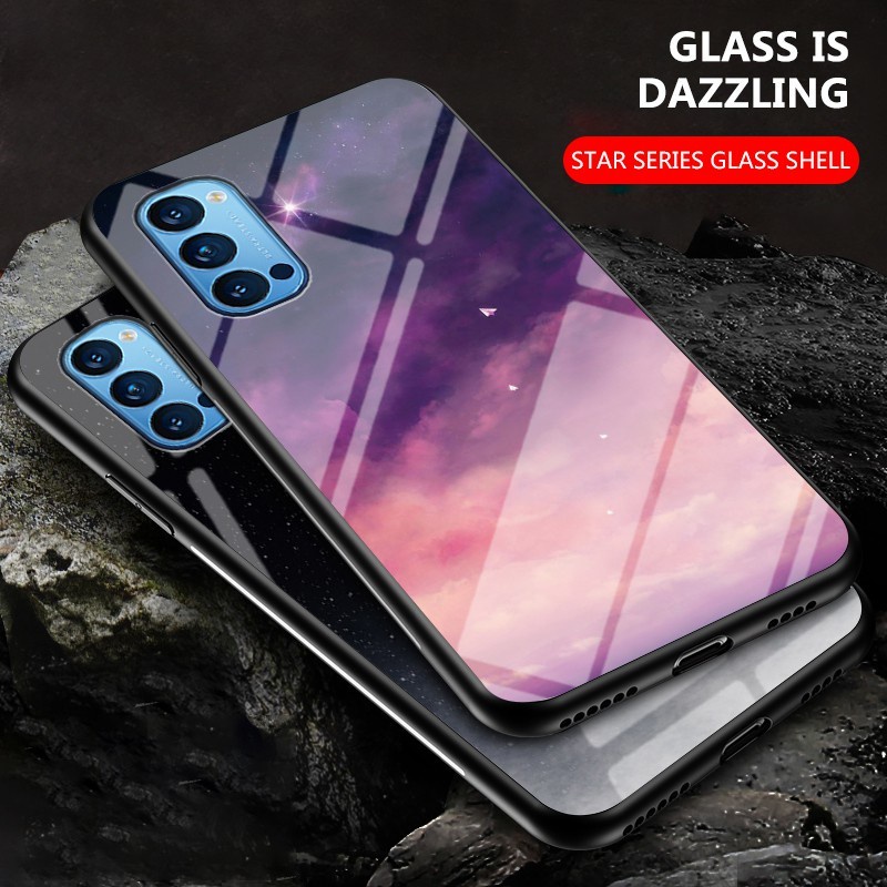 Ốp Điện Thoại Kính Cường Lực Màu Sắc Phản Quang Cho Realme 7 GT Neo2 Master Edition 7i C17 Narzo 50A 50i 30A 20