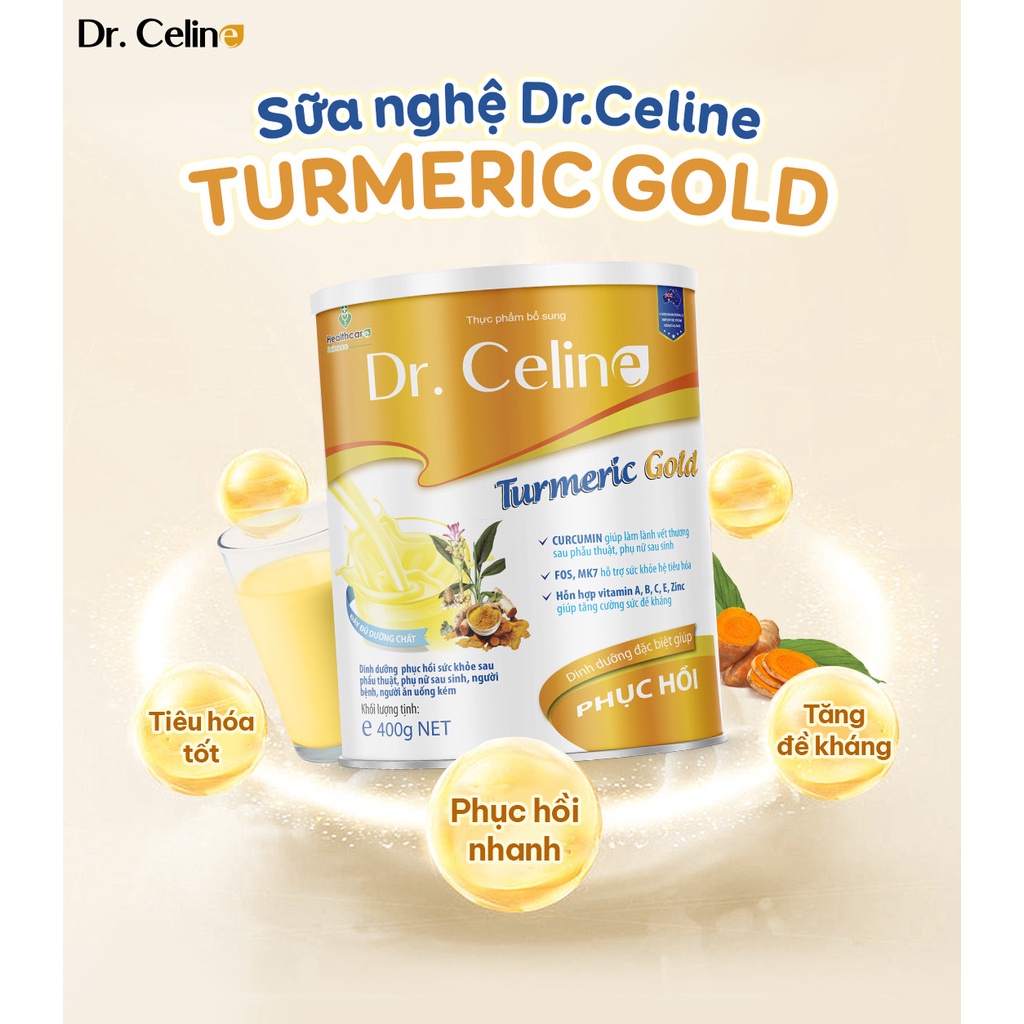 Sữa nghệ Dr Celine Turmeric Gold phục hồi sức khỏe 400g