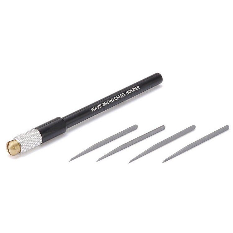 Dụng cụ mô hình Micro Chisel Set tạo kẻ line detail Wave Corporation HT556