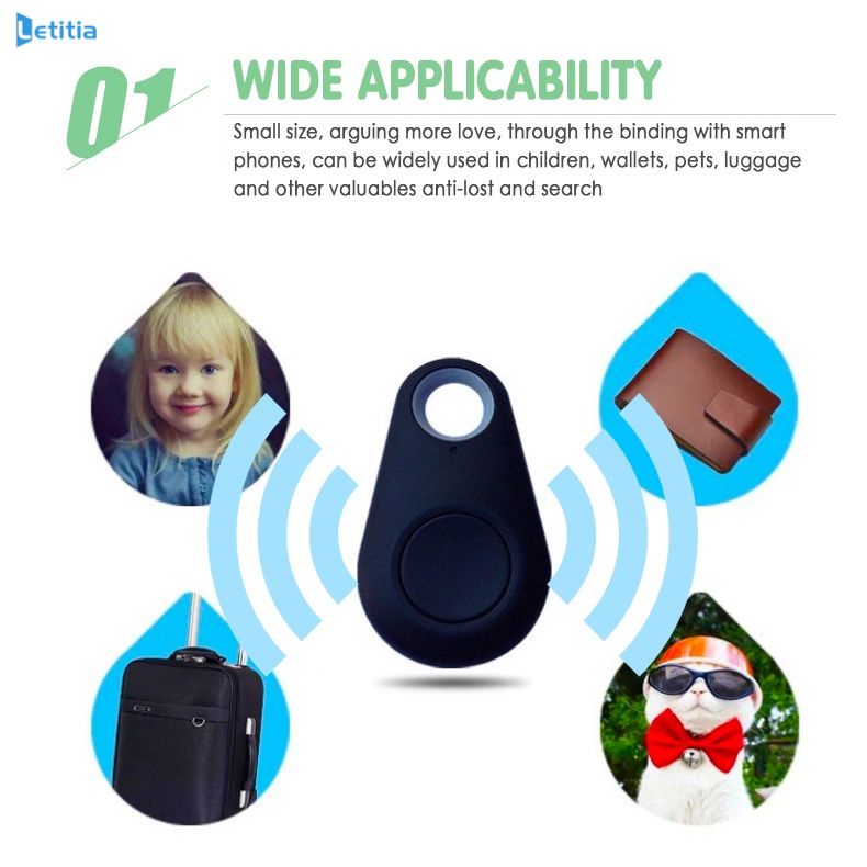 Huisdieren Smart Mini GPS Tracker Anti-verloren Waterdichte Bluetooth Tracer Voor Pet Hond Kat Sleutels Portemonnee Bag Kids Trackers finder Apparatuur letitia