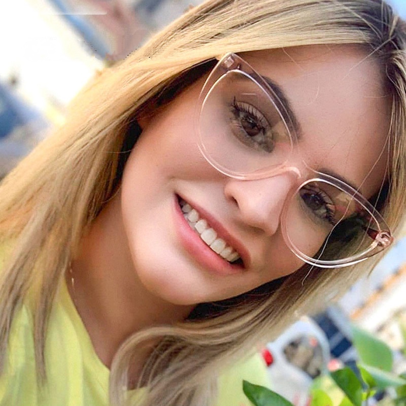 Kính Mát Mắt Mèo Chống Ánh Sáng Xanh Cho Nữ Hai Màu Sắc