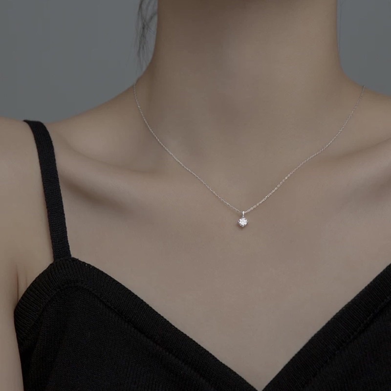 Dây chuyền nữ đá ổ đá nhỏ HOTTREND nhỏ xinh nhẹ nhàng - THJ SLIVER