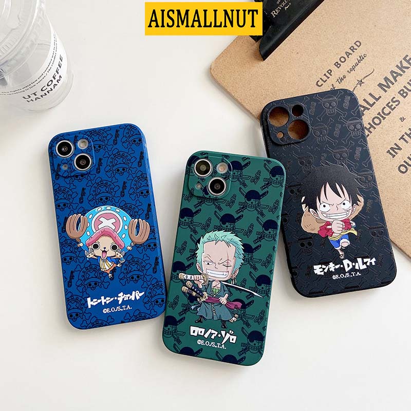Ốp điện thoại TPU silicon mềm chống sốc và bụi hình One Piece cho iPhone11 12 13ProMax 6 6S 7 8Plus X XS XR XSMAX