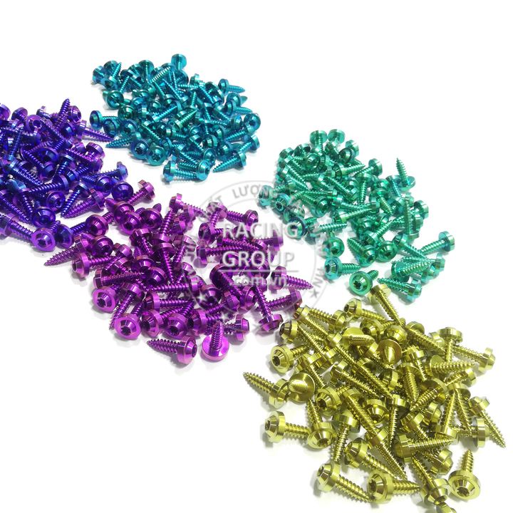 Ốc răng xoắn 5li18 GR5 titan,lục bảo