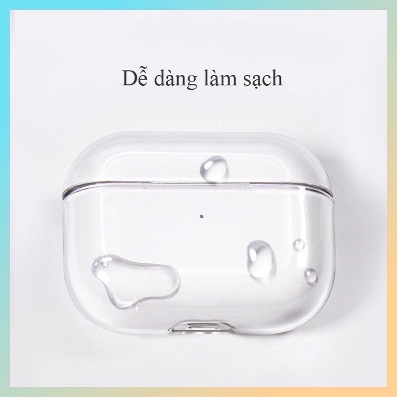 Bao Case Silicon trong suốt cho tai nghe Airpods 1-2, 3 Pro siêu bền dễ lau chùi