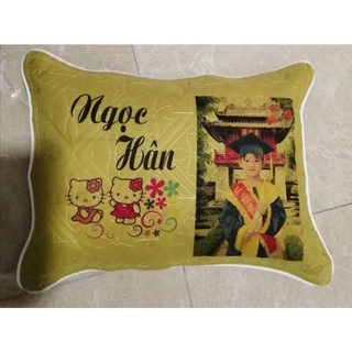 Gối in ảnh in tên cho bé đi học
