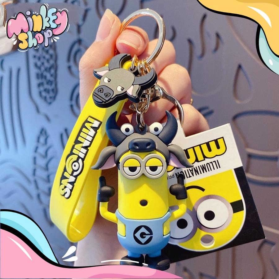 Móc Khóa Minion 12 con Giáp Ngịch Ngợm Đáng Yêu Nhiều Mẫu Dễ Thương Phụ Kiện Túi Xách, Balo, Cặp Xách Cute 02MKM -Minkey