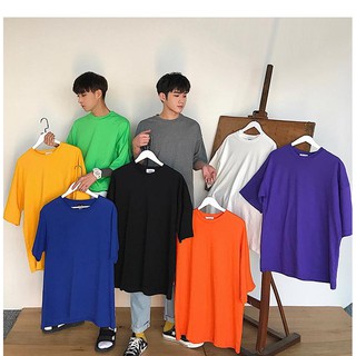 [UNISEX] ÁO THUN TRƠN TAY LỞ FORM RỘNG NHIỀU MÀU