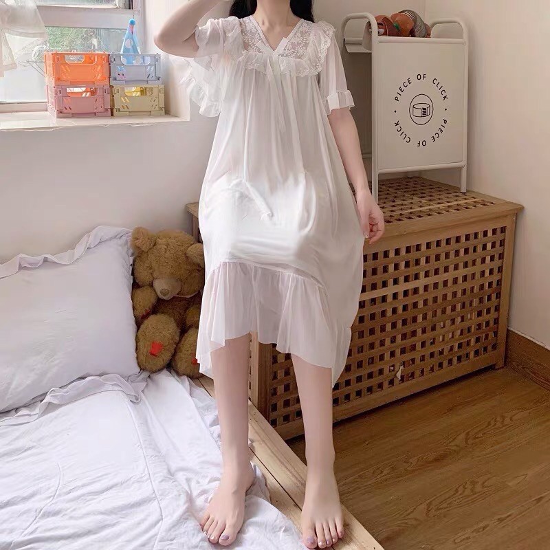 ĐẦM NGỦ CÔNG CHÚA SIÊU XINH ULZZANG | BigBuy360 - bigbuy360.vn