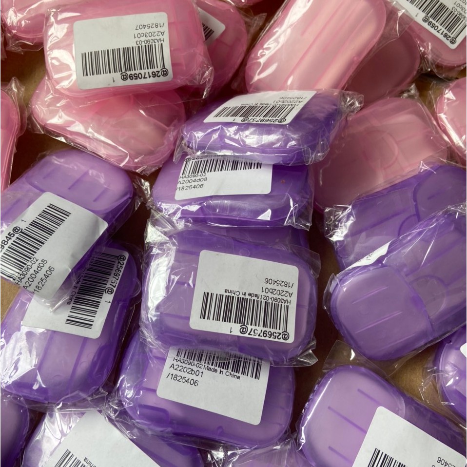 Xà phòng giấy du lịch/ 1 hộp 20 miếng | BigBuy360 - bigbuy360.vn