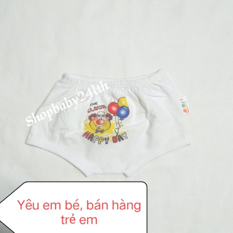 Quần đùi thun cotton, quần đáy ngang,quần đóng tã,chip đùi trắng cho bé trai/ gái hiệu Susu từ 5_13kg