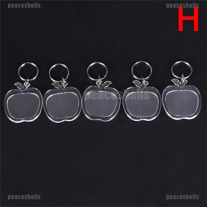 Set 5 Móc Khóa Khung Ảnh Trong Suốt DIY