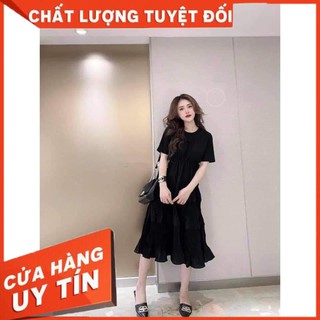 Váy maxi tay bồng đuôi cá xinh xắn