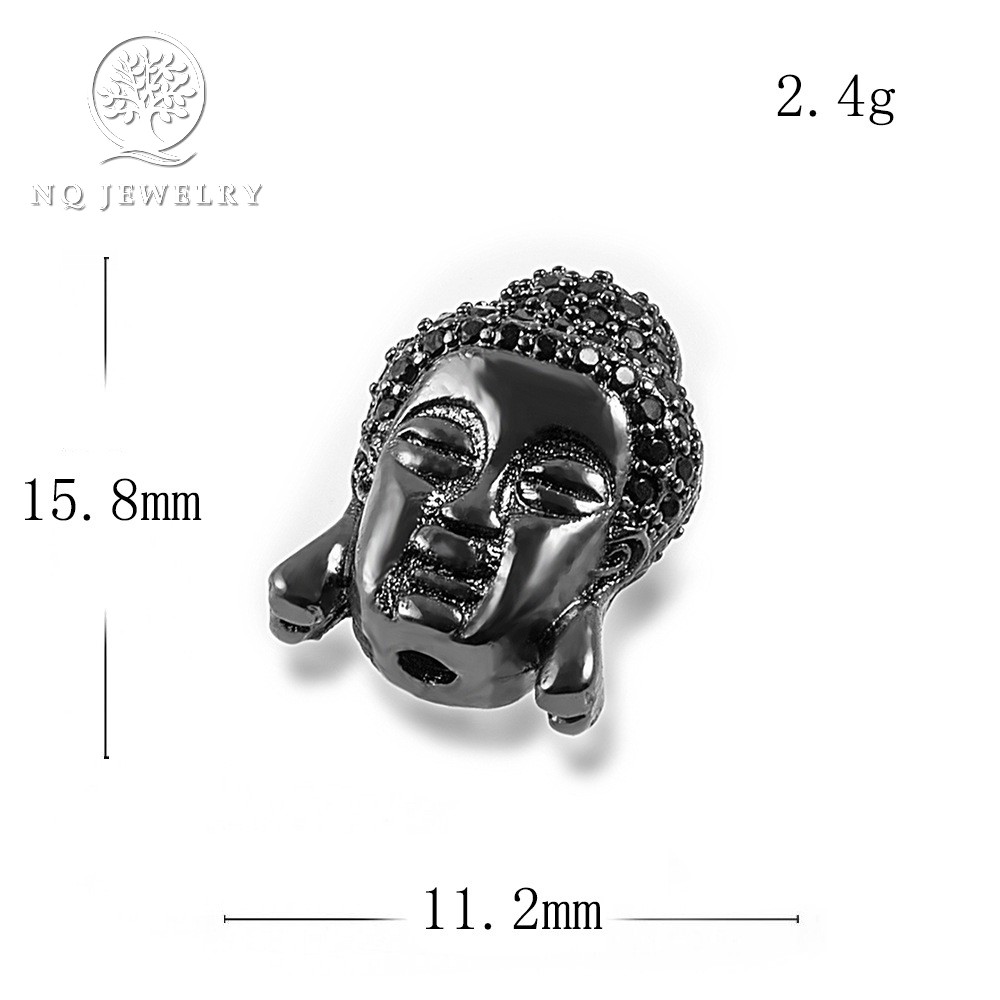 Charm đầu phật si tai dài xỏ ngang - NQ Jewelry