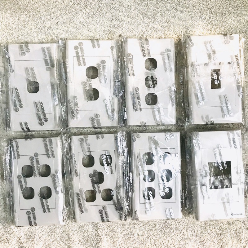 MẶT CÔNG TẮC SINO VANLOCK 1 lỗ, 2, 3, 4, 5, 6 lỗ,  MẶT CB CÓC, CB ĐÔI SINO, HẠT CÔNG TẮC 1, 2 chiều 