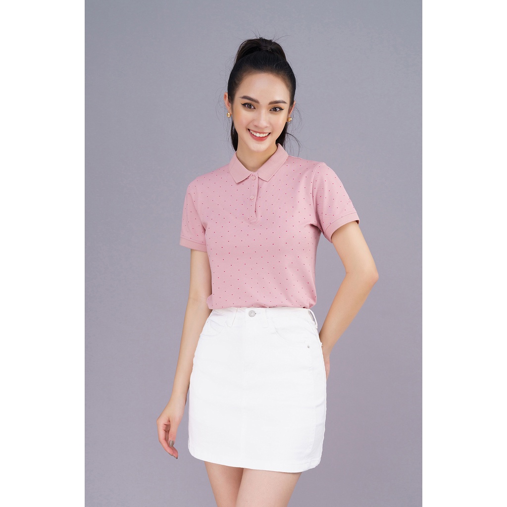 Áo Polo nữ LUPERI LFPL1075 Mắt chim IN cotton cao cấp Thoáng Mát, Trẻ Trung, Năng Động, Độ Bền cực cao