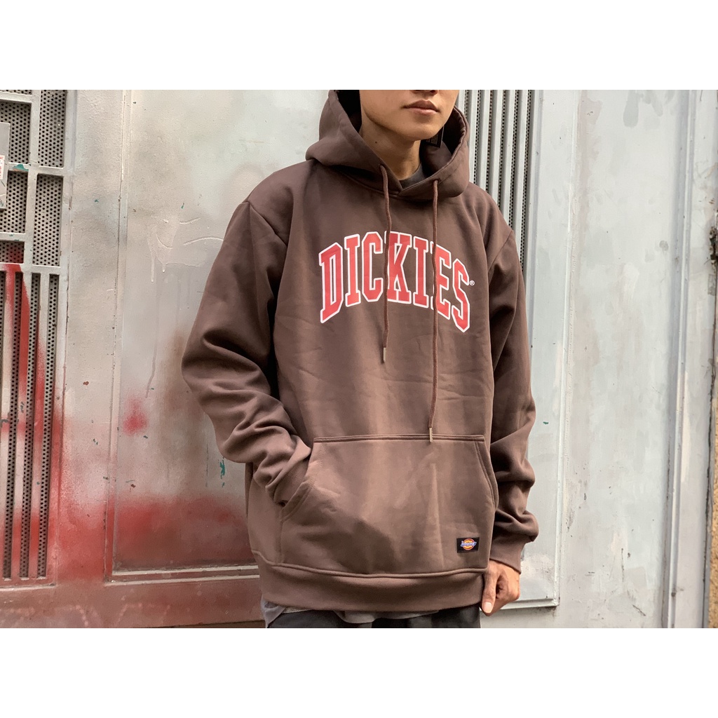 Áo khoác Hoodie Dickies chính hãng - Nâu tối - Form oversize