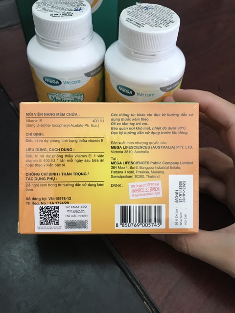 [SP Chính Hãng] - ENAT 400 IU-Bổ sung và dự phòng thiếu hụt vitamin E