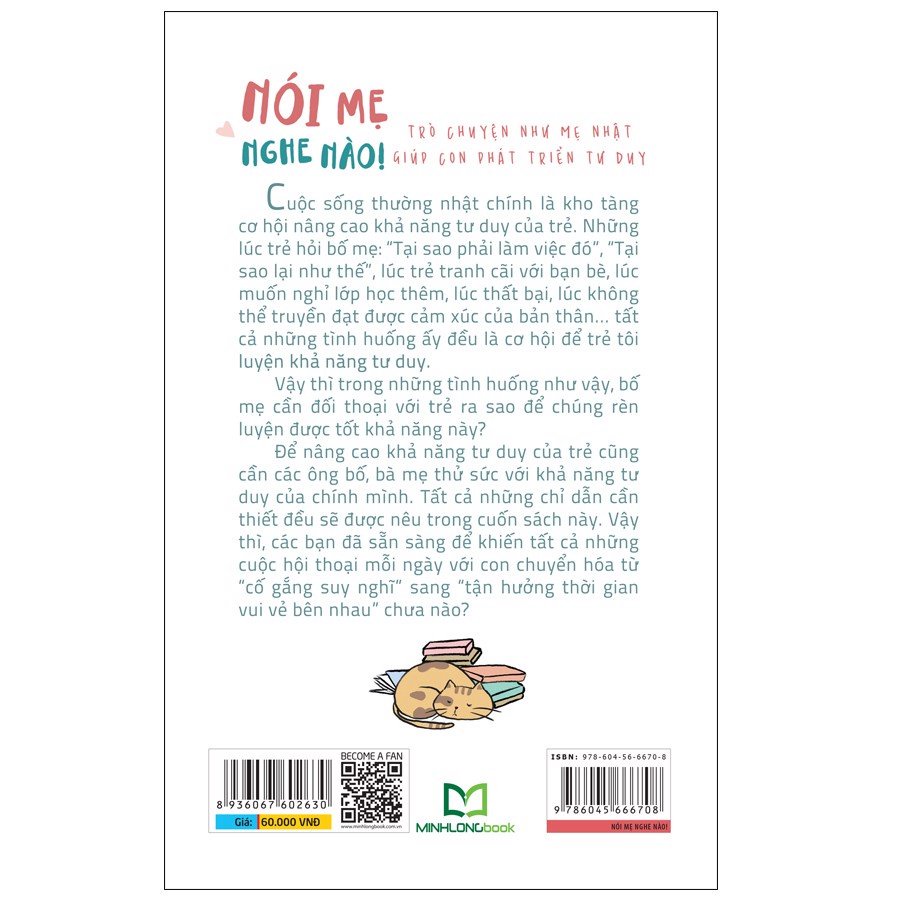 Sách - Nói mẹ nghe nào! - Trò chuyện như mẹ Nhật giúp con phát triển tư duy - ML-MBE06-60k-8936067602630