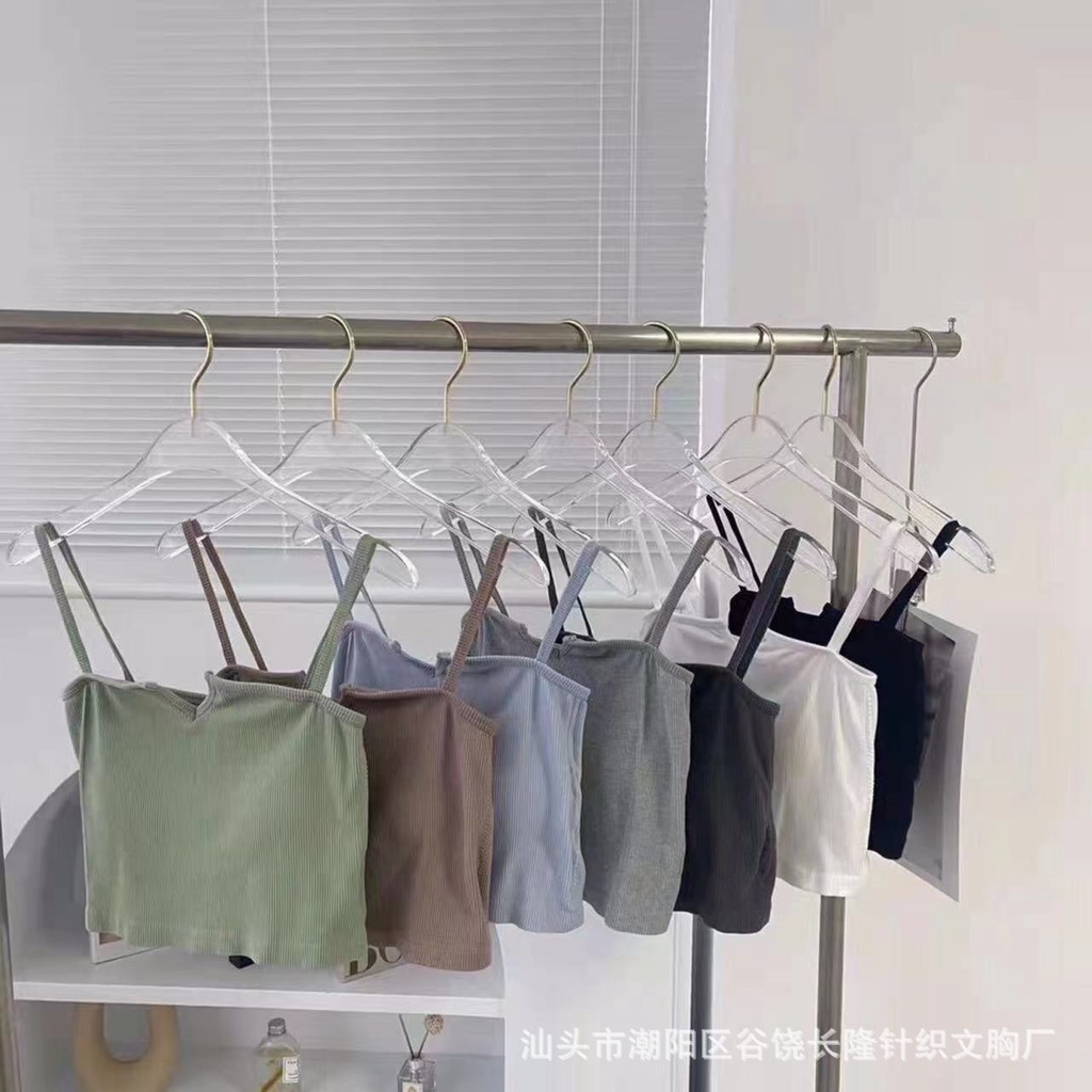 [Chất Đẹp Mùa Hè] Áo 2 dây cotton FREESIZE croptop có đệm nâng ngực gân tăm dáng ôm thoáng mát Missie MS01