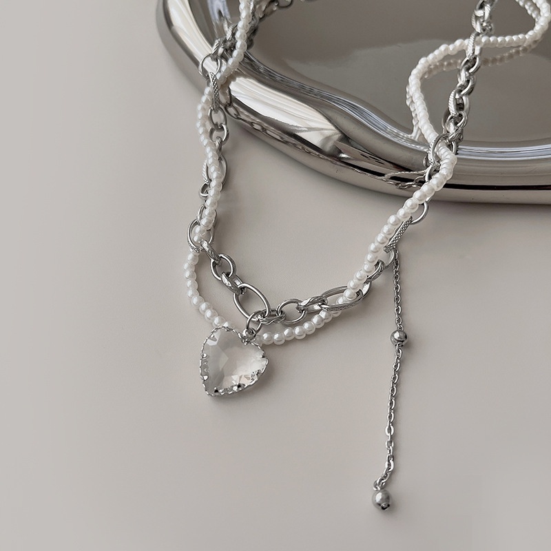 Vòng cổ Đính Ngọc Trai Sang Trọng Phong Cách Harajuku