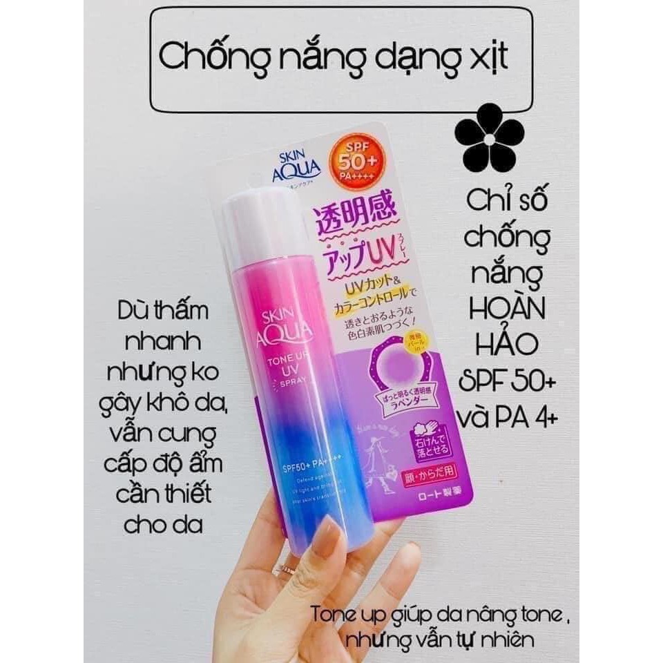 Xịt Chống Nắng Sunplay Skin Aqua Tone Up UV SPF50+ PA++++ Nhật Bản