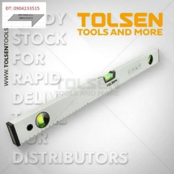 Thước Thủy Có Từ Tolsen 35102 - 45cm, Trắng, Hợp Kim Thép, Nhựa Cao Cấp, Viền Nhôm