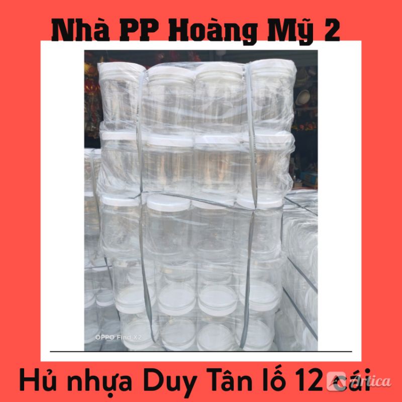 Hủ nhựa tròn - Hủ nhựa vuông - Lố 12 cái