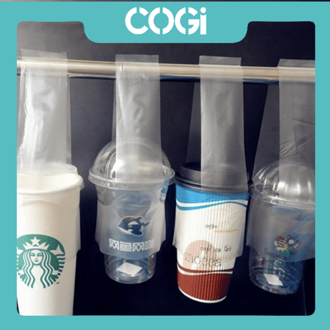 500g quai xách ly mang đi, túi chữ t  dùng xách ly 10oz tới 24oz chính hãng cogi