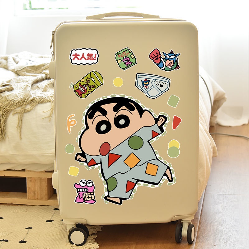 Hàng Có Sẵn Giao Hàng Ngay Lập Phương#Nhãn Dán Vali Hành Lý Hình Cậu Bé Bút Chì Shin-Chan Hoạt Hình Chống Nước 9 / 6mm