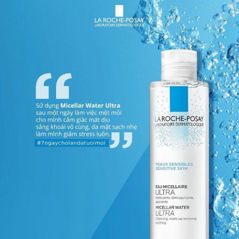 [CHÍNH HÃNG] Nước tẩy trang cho da nhạy cảm La Roche Posay Micellar Water Ultra Sensitive Skin (100ml - 200ml - 400ml)