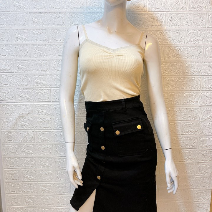 [FREESHIP] Áo 2 dây dáng body cổ v len min, cao cấp kết hợp áo vest ,áo khoác thu đông đều xinh | BigBuy360 - bigbuy360.vn