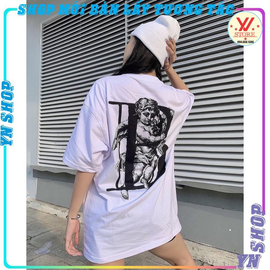 Áo Thun tay lỡ BOBUI Sài Gòn  ANGLES THIÊN THẦN - Áo phông nam nữ cotton form rộng unisex phong cách ulzzang