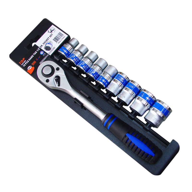 Bộ tuýp 10 chi tiết 1/2&quot; cần tư động TOP tbs12245 (Bạc)