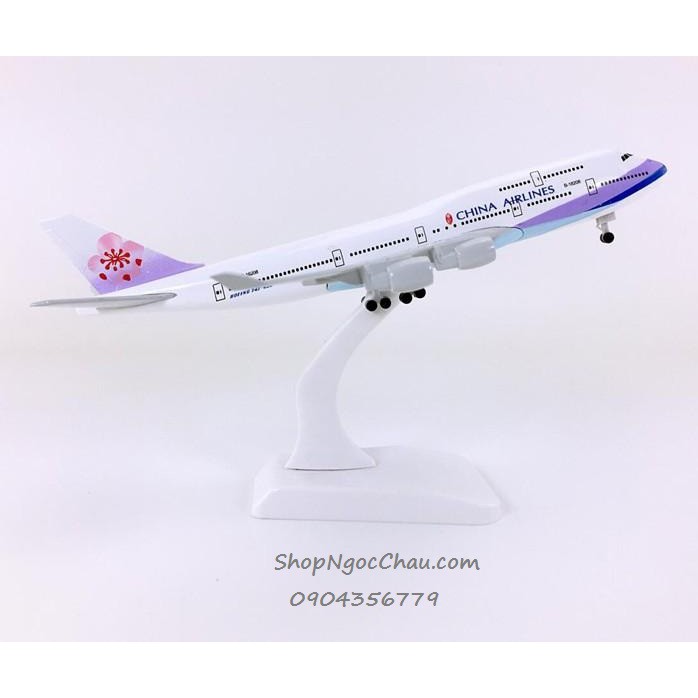 Mô hình máy bay tĩnh China Airlines B747 18cm có bánh xe