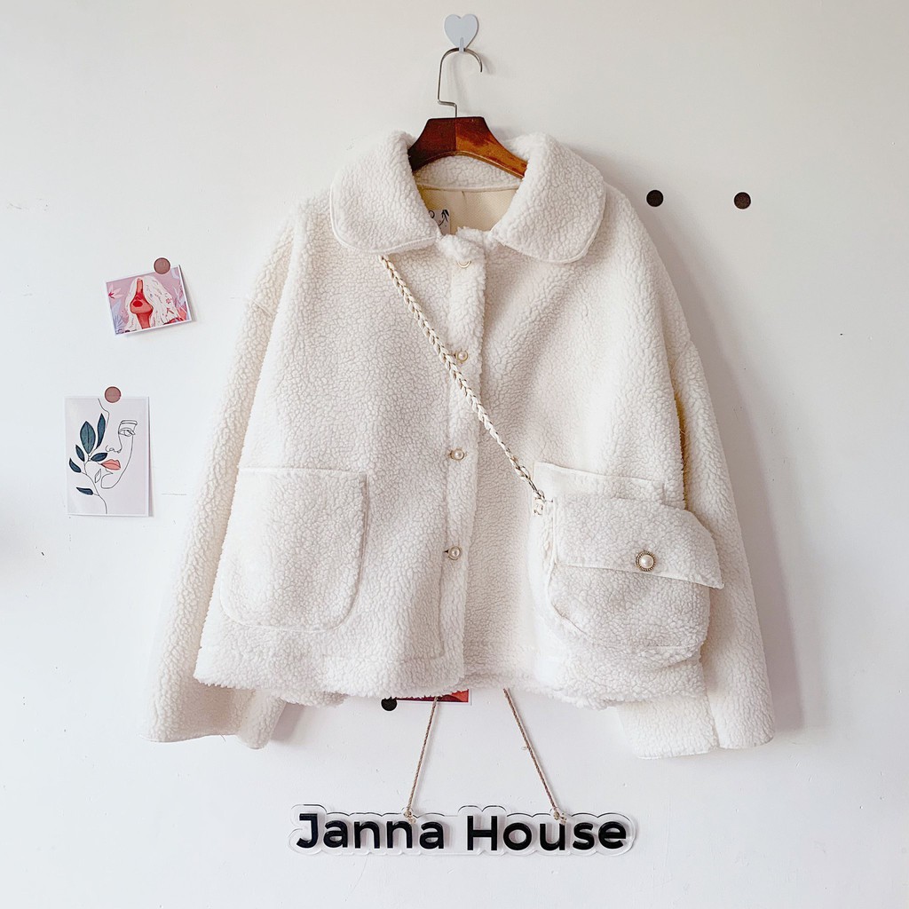 [ẢNH THẬT] - Áo khoác bông kèm túi phối cúc ngọc ulzzang  - A18 - jannahouse | BigBuy360 - bigbuy360.vn