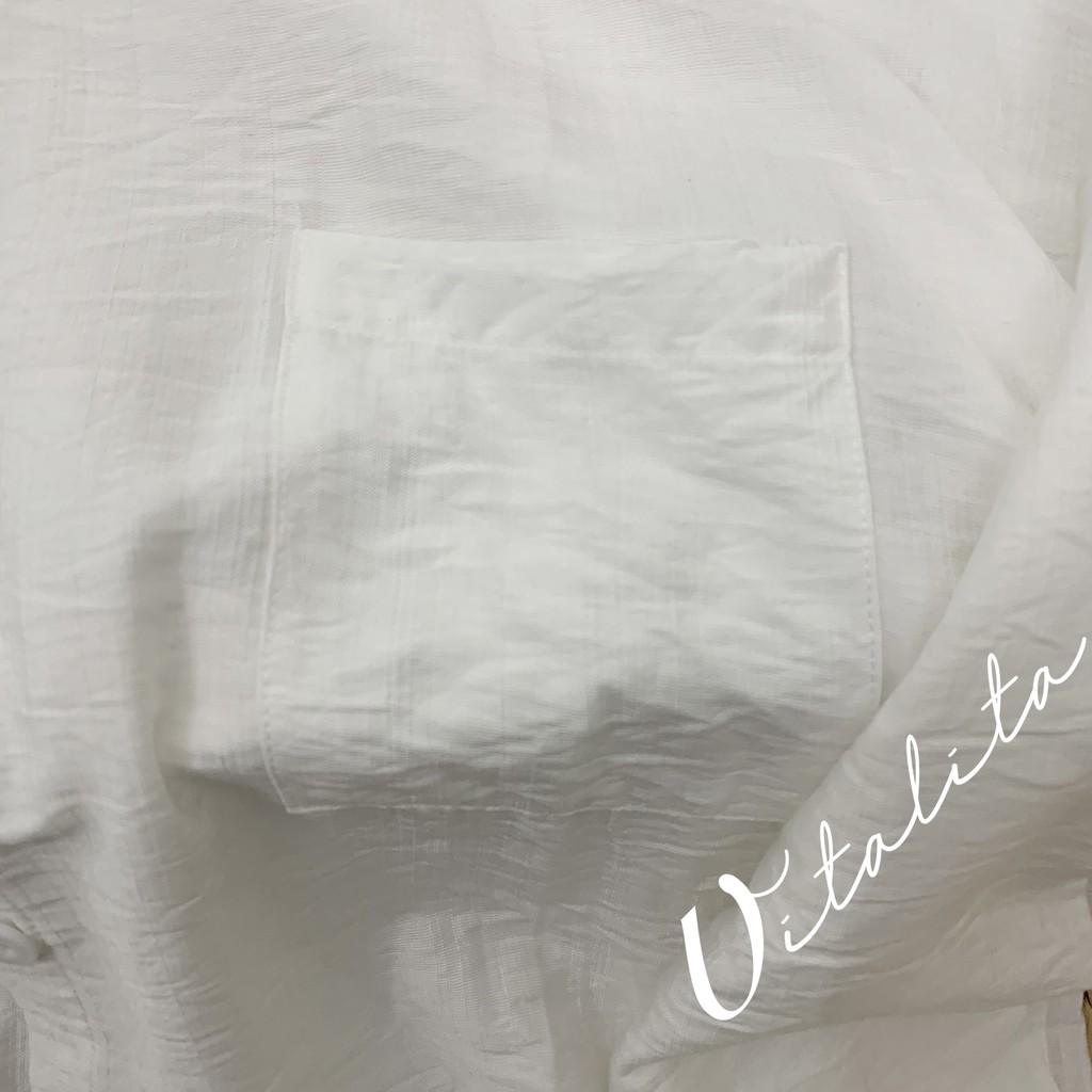 Áo sơ mi đũi trắng Form rộng Oversize [Ảnh video thật] phong cách Ulzzang Hàn Quốc - Phối đồ cực sang