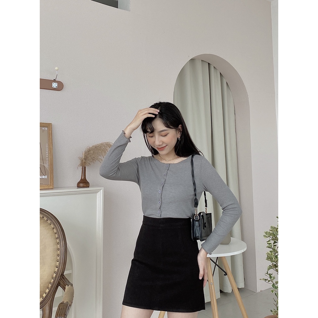 SET CARDIGAN ÁO DÂY NHÚN