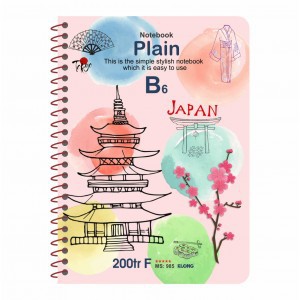 [Sổ vở đẹp] Sổ lò xo đơn KLONG B6 Plain ruột trơn 70/76; MS: 985