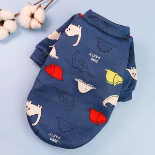 Áo cho thú cưng- áo thun nỉ nhiều màu sắc họa tiết dễ thương cho thú cưng