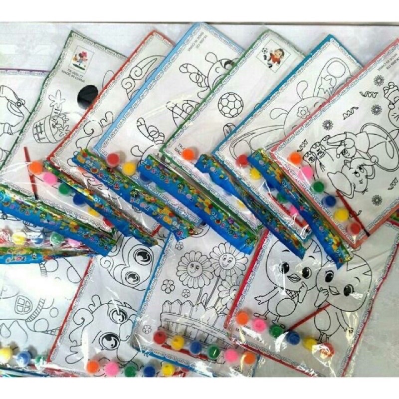 100 tranh tô màu nước (19-26cm) gồm 2 tranh kèm màu +cọ