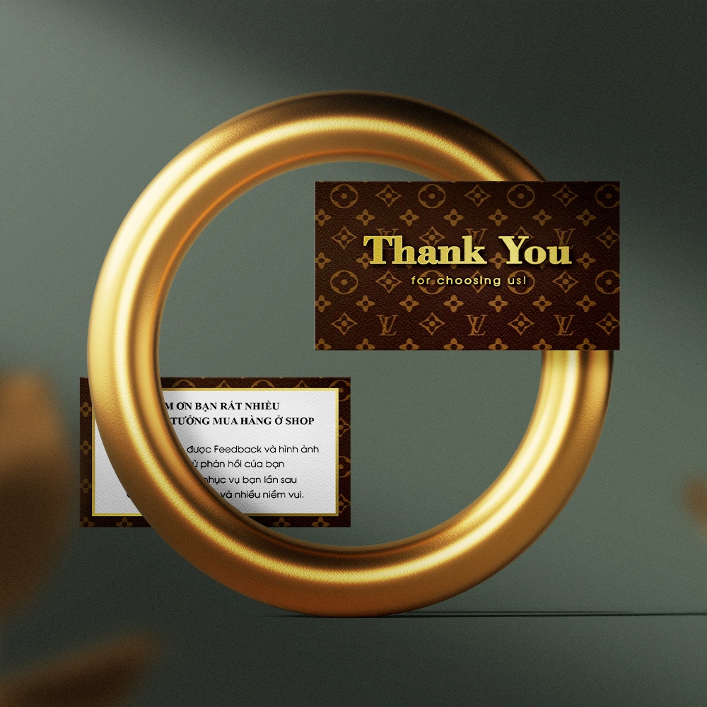 Card Cám Ơn, Card thank You, Thiệp Cảm ơn có Sẵn, Mẫu Mới Siêu Hot - Size 9x5,4cm - Giấy C300