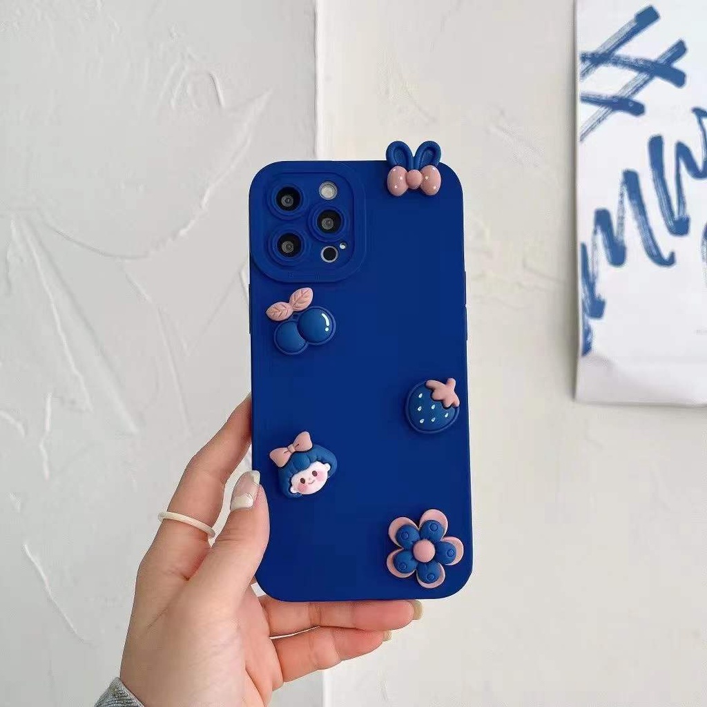 Ốp lưng iphone cạnh vuông bảo vệ camera gắn charm hoa7plus x xsmax 11 11promax 12 12pro 12promax 13 13pro 13promax DT13