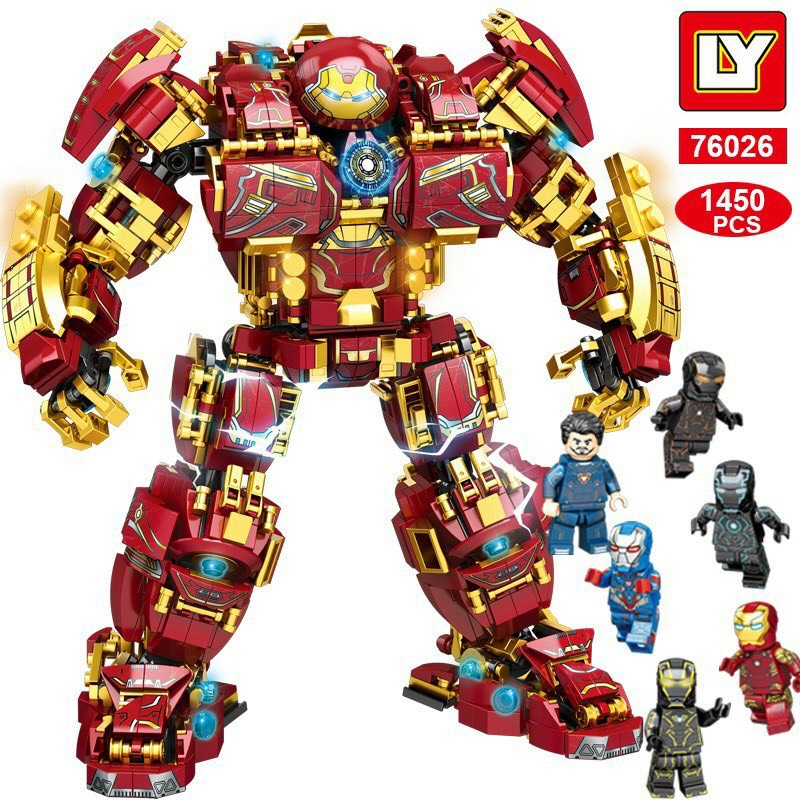 Lego Marvel Avengers Mô Hình HulkBuster Heroes Steel Mecha ironman người sắt đỏ 10833,76026