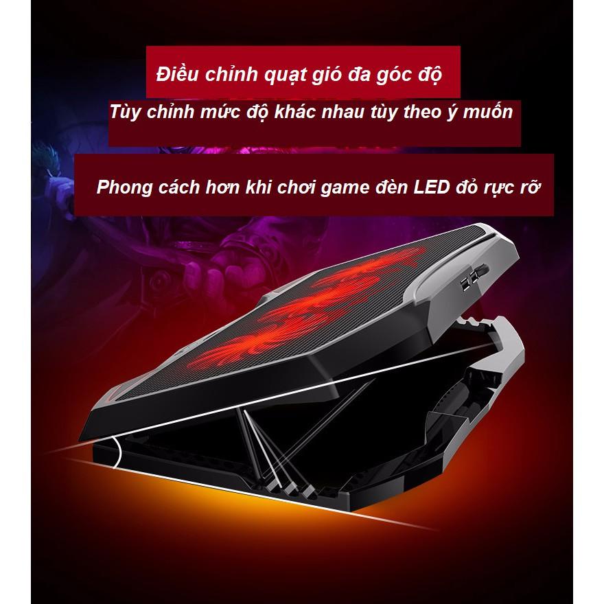 Đế tản nhiệt laptop máy tính 6 quạt và 3 quạt gió cực mạnh cao cấp có tích hợp led cho máy tính từ 12 inck đến 17 inck
