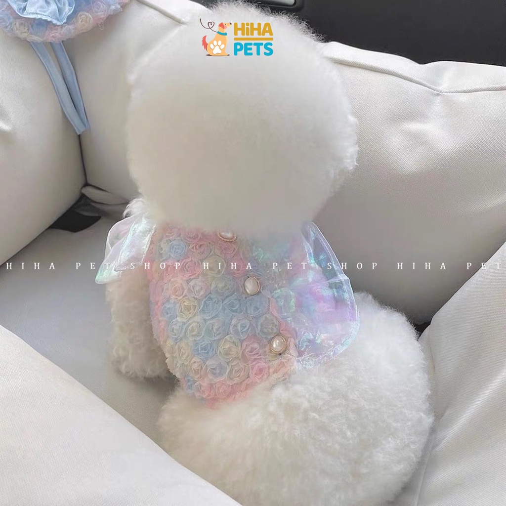 Váy Đầm Cho Chó Mèo Không Nón Hàn Quốc Mẫu Cao Cấp Quần Áo Thú Cưng Thiết Kế Thời Trang Hihapet.