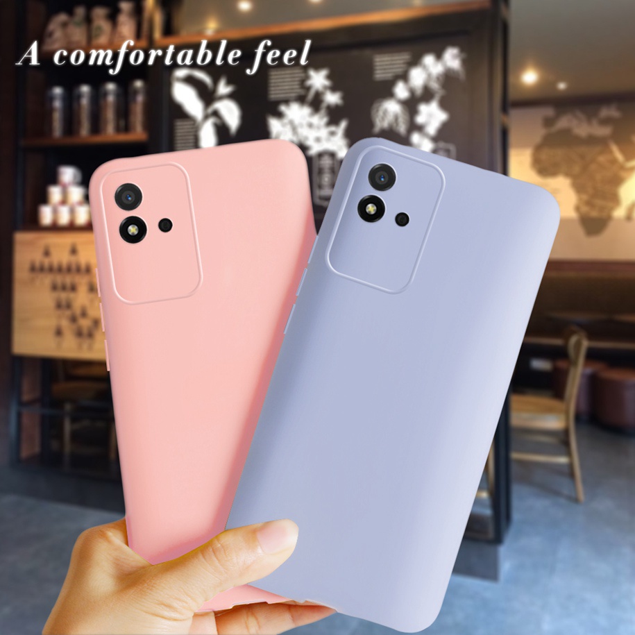 Ốp điện thoại mềm siêu mỏng màu vàng/ hồng/ đen cho Realme Narzo 50i Narzo 50i 2021 6.5 inch