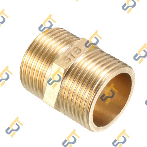 [GIÁ SỐC] Kép thau, hai đầu ren ngoài, nối ren thau (Brass pipe fitting reducing-hexagon nipple) - Bằng đồng