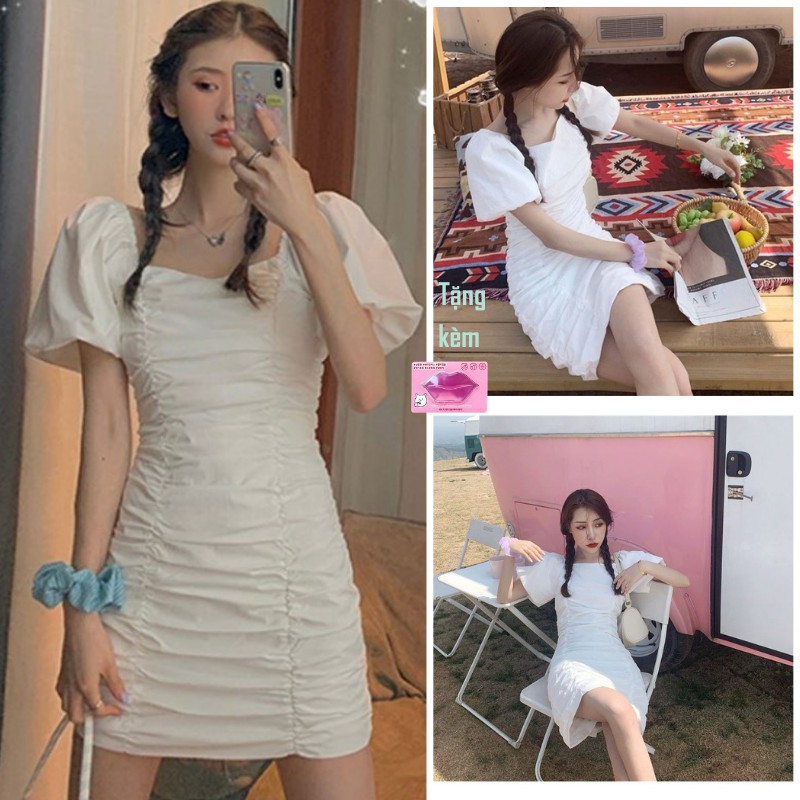 Đầm Nữ Cổ Vuông Ôm Body Thiết Kế Sang Chảnh Phù Hợp Dự Tiệc SIXTEEN.