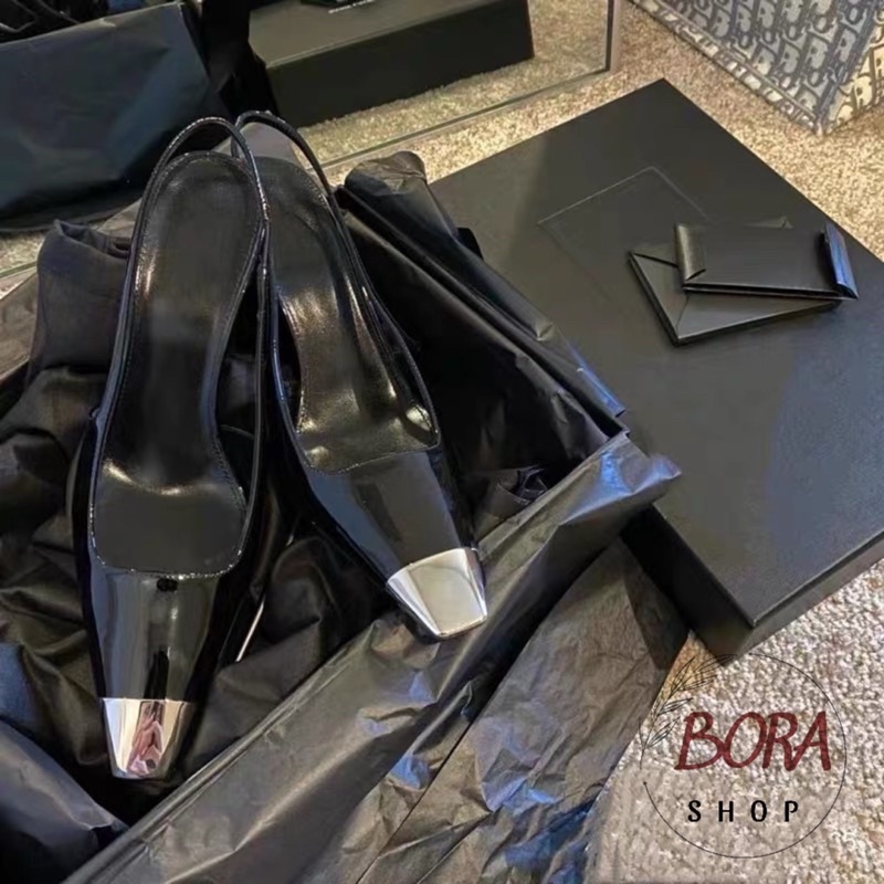Giày cao gót nữ xuất xịn Hàn Quốc BORA SHOP mũi bọc kim loại order
